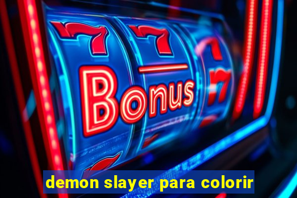 demon slayer para colorir